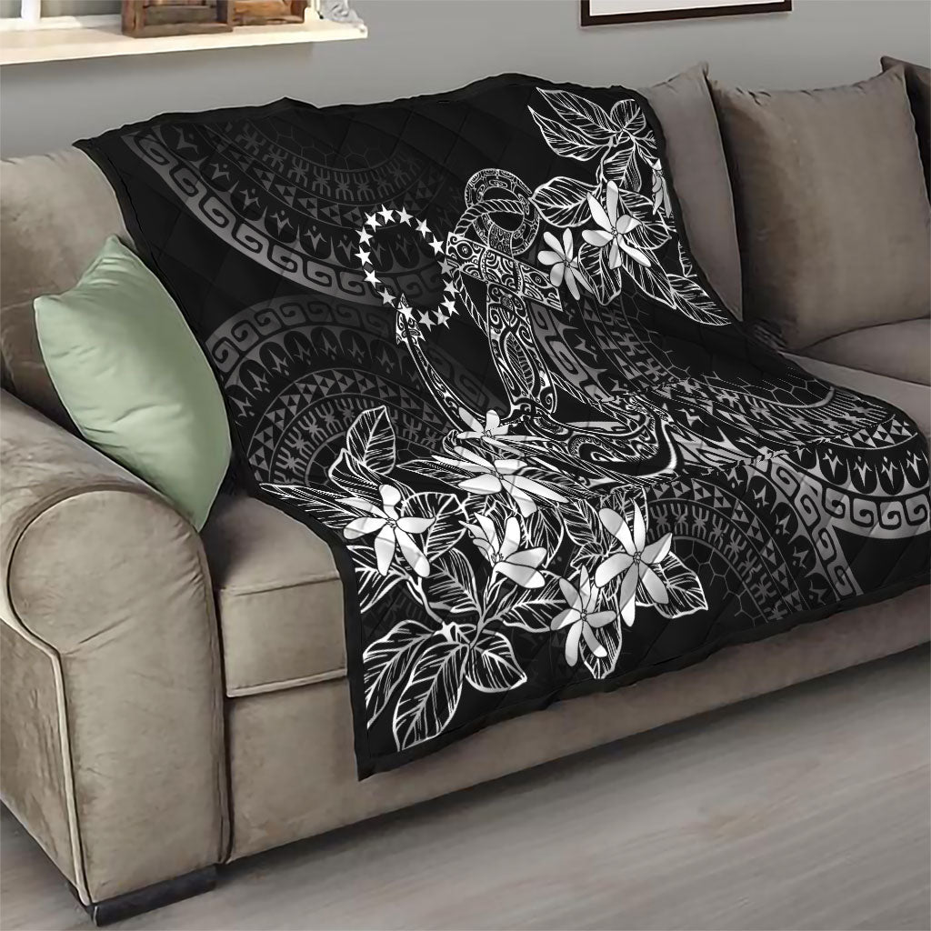 Black Kuki Airani Tapakau Quilt Tribal Anchor Mix Tiare LT7 - Polynesian Pride