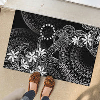 Black Kuki Airani Tapakau Rubber Doormat Tribal Anchor Mix Tiare LT7 - Polynesian Pride