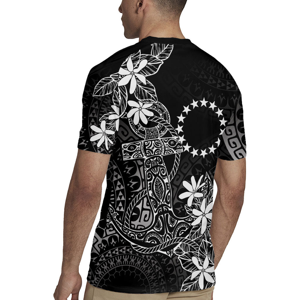 Black Kuki Airani Tapakau Rugby Jersey Tribal Anchor Mix Tiare