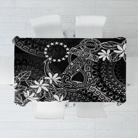 Black Kuki Airani Tapakau Tablecloth Tribal Anchor Mix Tiare