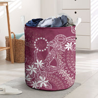 Maroon Kuki Airani Tapakau Laundry Basket Tribal Anchor Mix Tiare