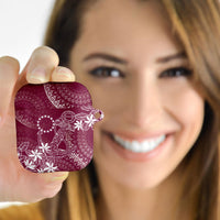 Maroon Kuki Airani Tapakau AirPods Case Tribal Anchor Mix Tiare
