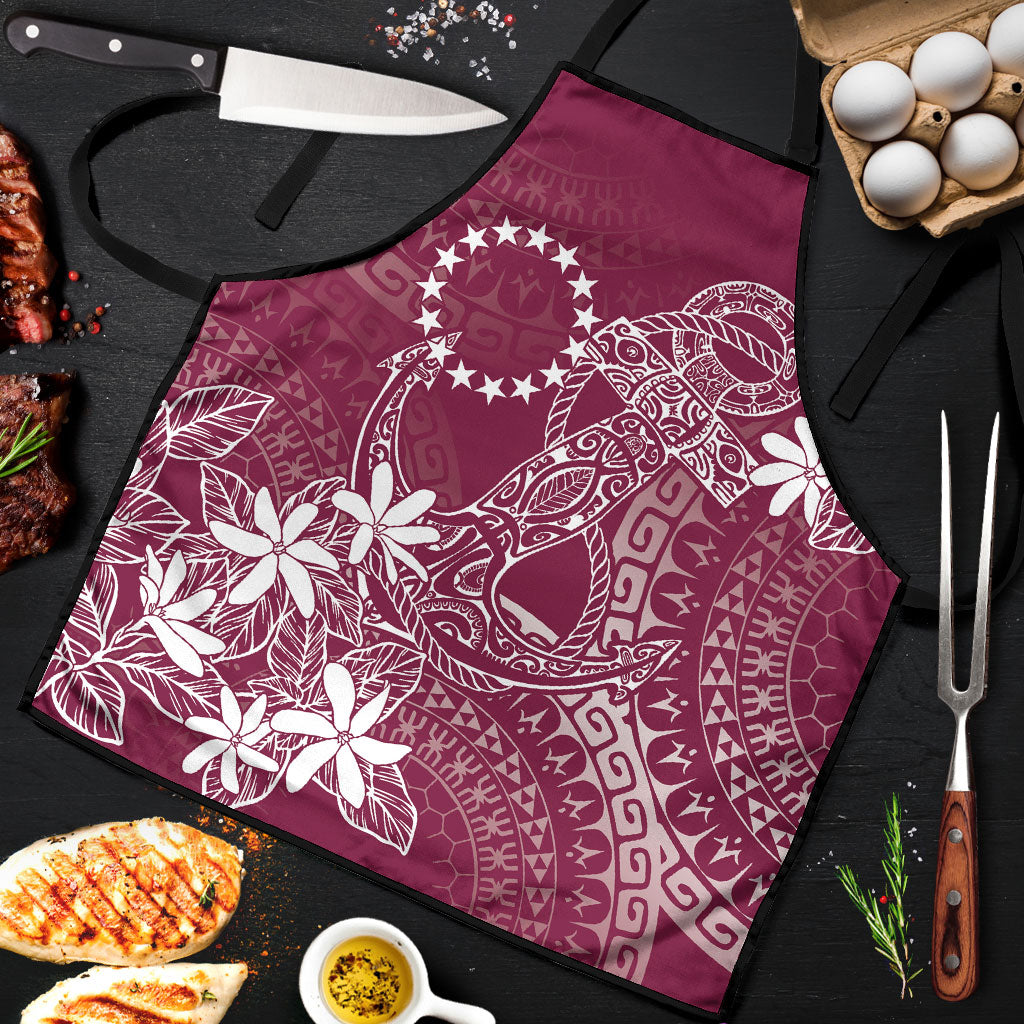 Maroon Kuki Airani Tapakau Apron Tribal Anchor Mix Tiare
