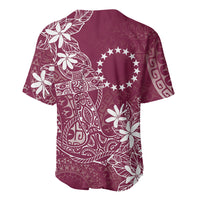 Maroon Kuki Airani Tapakau Baseball Jersey Tribal Anchor Mix Tiare