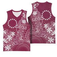 Maroon Kuki Airani Tapakau Basketball Jersey Tribal Anchor Mix Tiare LT7 - Polynesian Pride