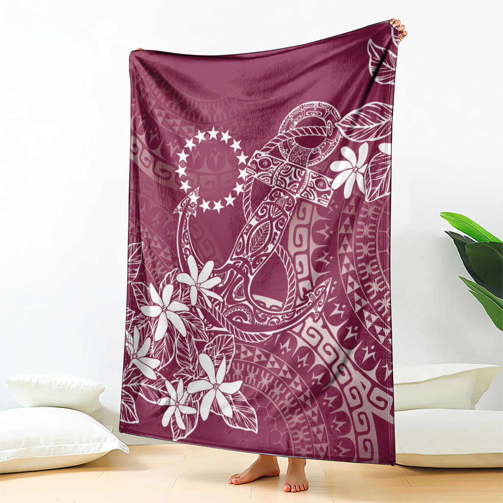 Maroon Kuki Airani Tapakau Blanket Tribal Anchor Mix Tiare