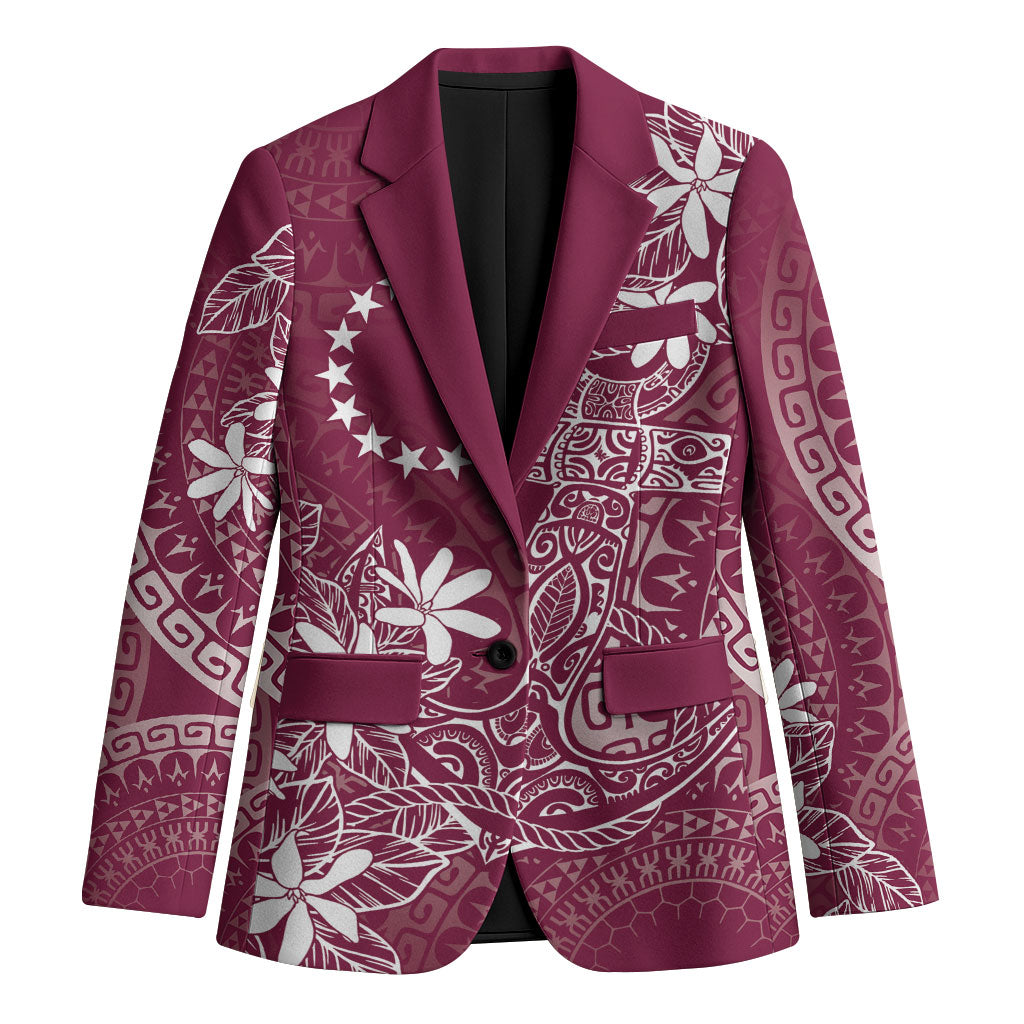Maroon Kuki Airani Tapakau Blazer Tribal Anchor Mix Tiare