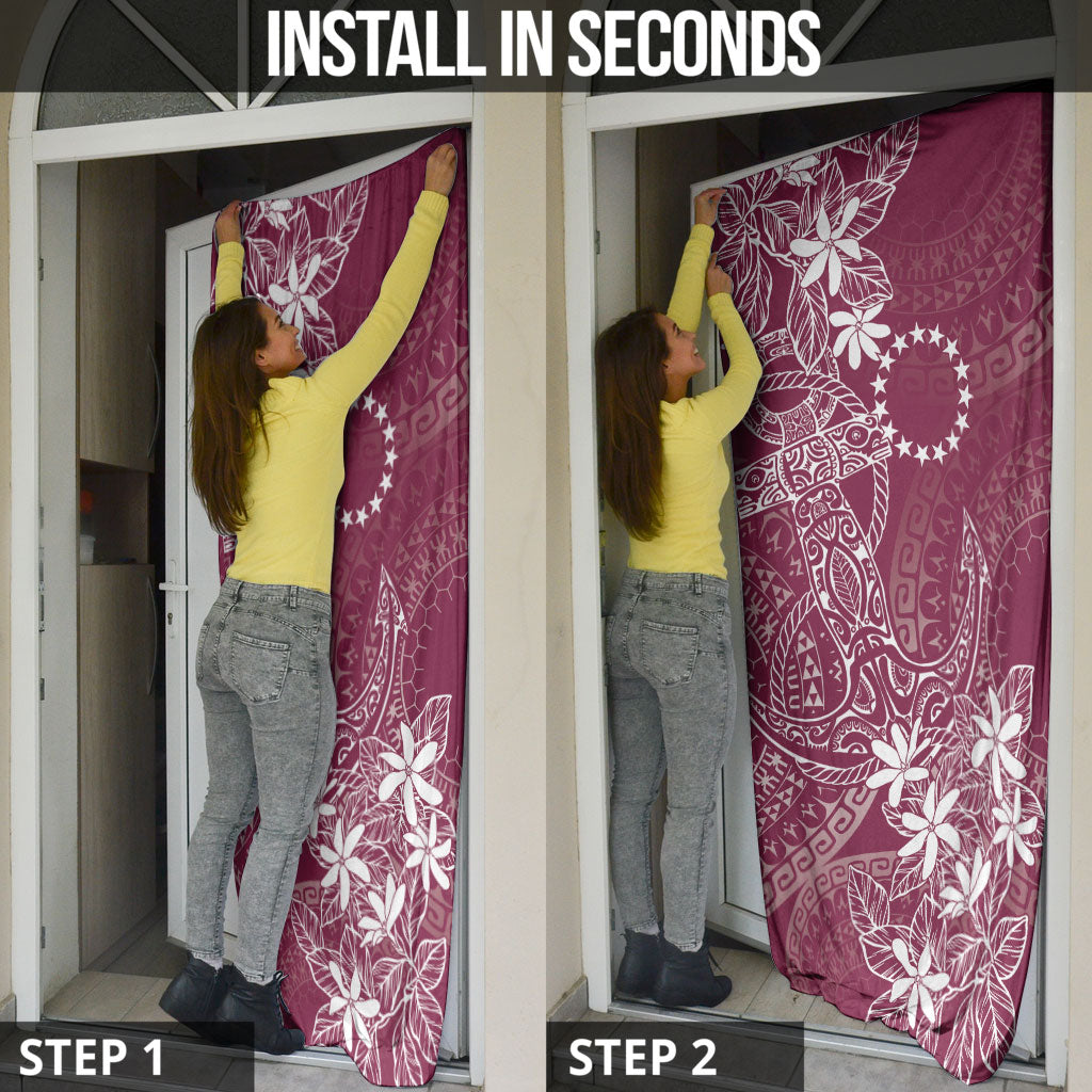 Maroon Kuki Airani Tapakau Door Cover Tribal Anchor Mix Tiare