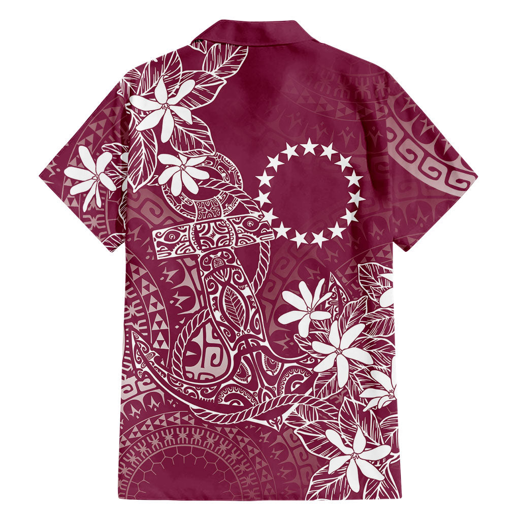 Maroon Kuki Airani Tapakau Family Matching Mermaid Dress and Hawaiian Shirt Tribal Anchor Mix Tiare LT7 - Polynesian Pride
