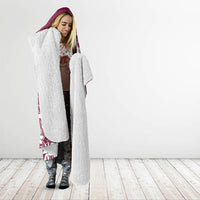 Maroon Kuki Airani Tapakau Hooded Blanket Tribal Anchor Mix Tiare