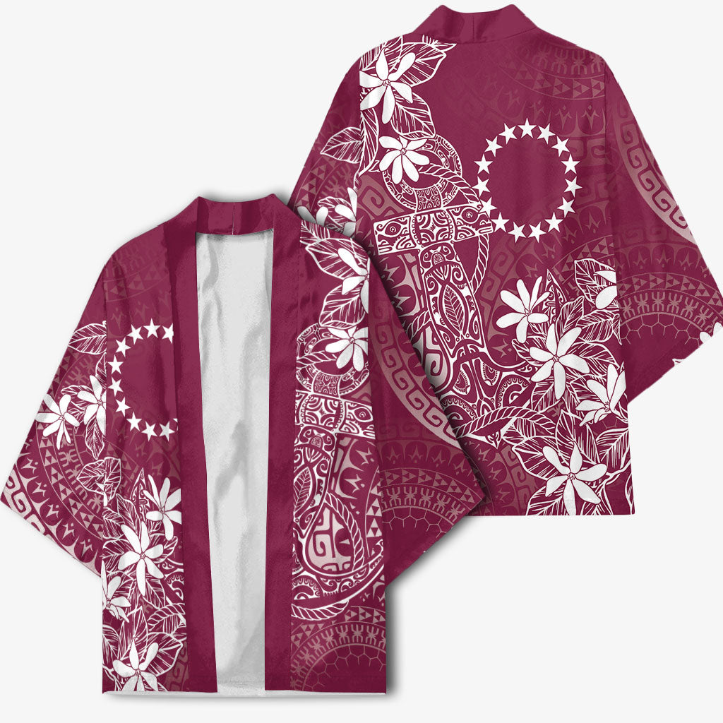 Maroon Kuki Airani Tapakau Kimono Tribal Anchor Mix Tiare
