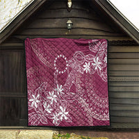 Maroon Kuki Airani Tapakau Quilt Tribal Anchor Mix Tiare