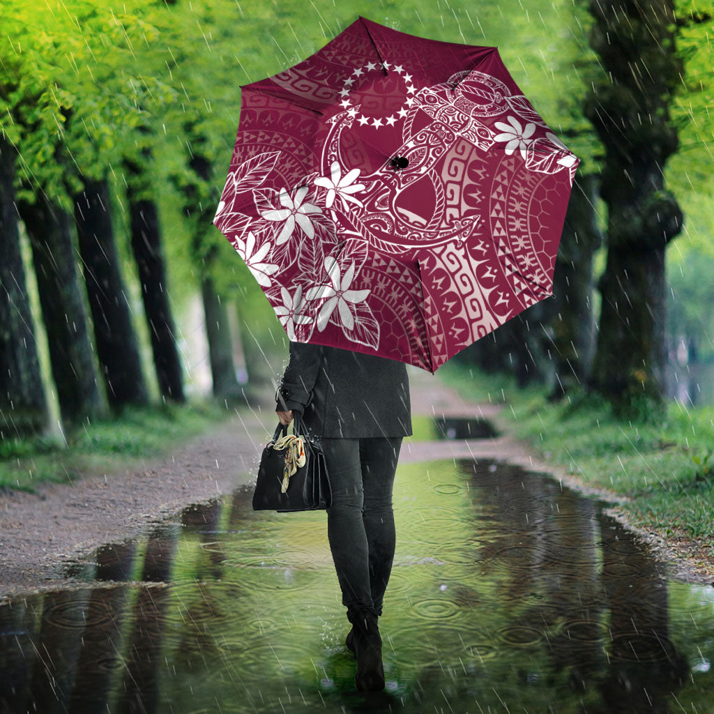 Maroon Kuki Airani Tapakau Umbrella Tribal Anchor Mix Tiare