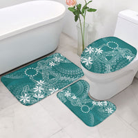 Teal Kuki Airani Tapakau Bathroom Set Tribal Anchor Mix Tiare
