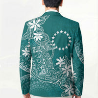 Teal Kuki Airani Tapakau Blazer Tribal Anchor Mix Tiare