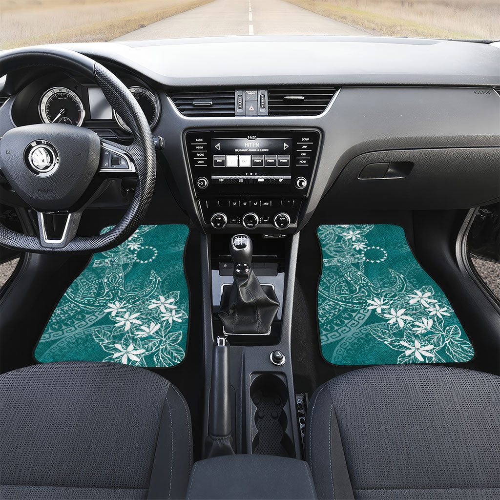 Teal Kuki Airani Tapakau Car Mats Tribal Anchor Mix Tiare