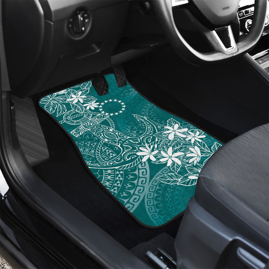 Teal Kuki Airani Tapakau Car Mats Tribal Anchor Mix Tiare