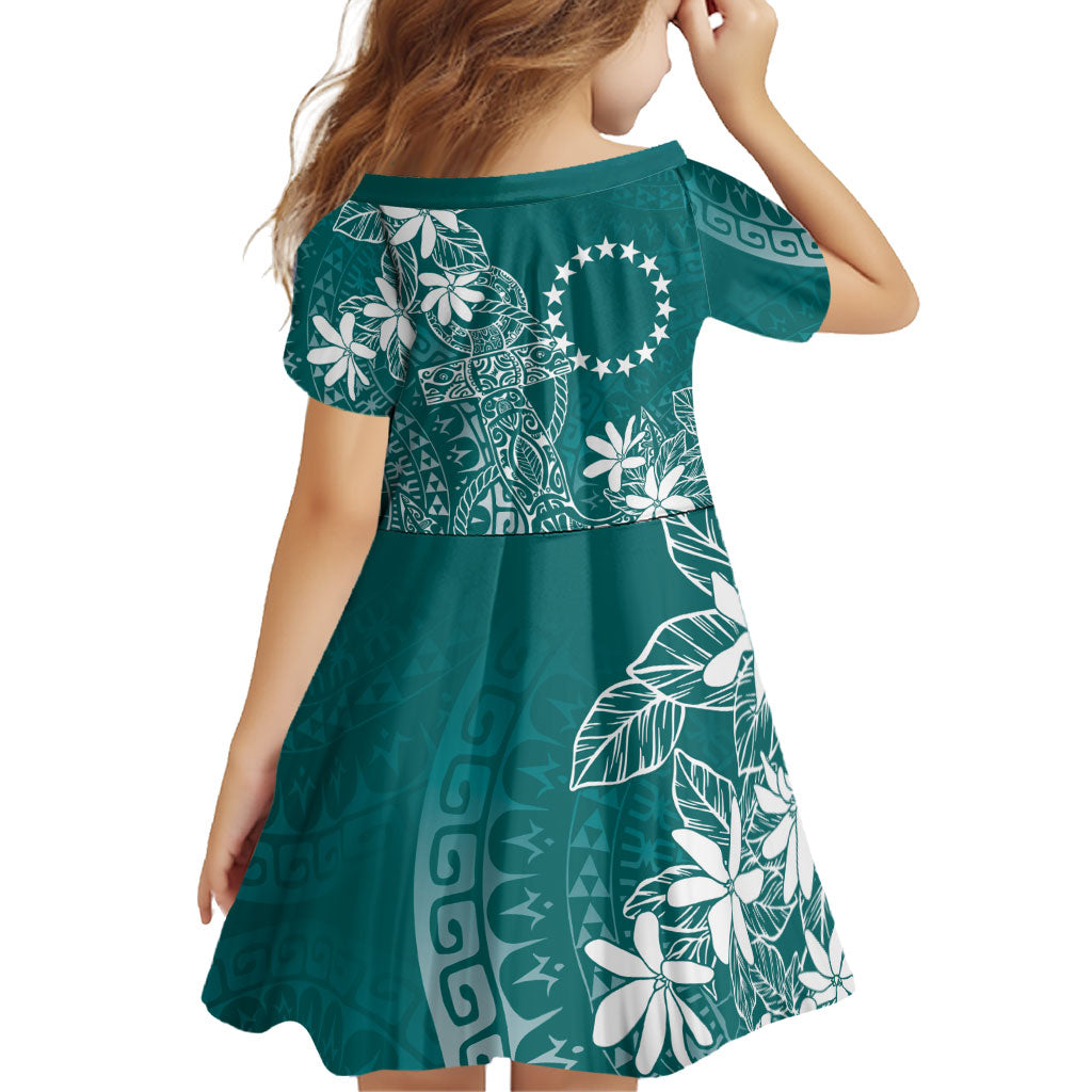 Teal Kuki Airani Tapakau Family Matching Summer Maxi Dress and Hawaiian Shirt Tribal Anchor Mix Tiare LT7 - Polynesian Pride