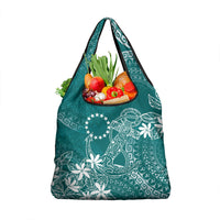 Teal Kuki Airani Tapakau Grocery Bag Tribal Anchor Mix Tiare