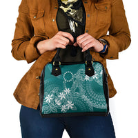 Teal Kuki Airani Tapakau Shoulder Handbag Tribal Anchor Mix Tiare LT7 - Polynesian Pride