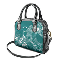 Teal Kuki Airani Tapakau Shoulder Handbag Tribal Anchor Mix Tiare LT7 - Polynesian Pride