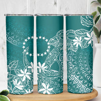 Teal Kuki Airani Tapakau Skinny Tumbler Tribal Anchor Mix Tiare