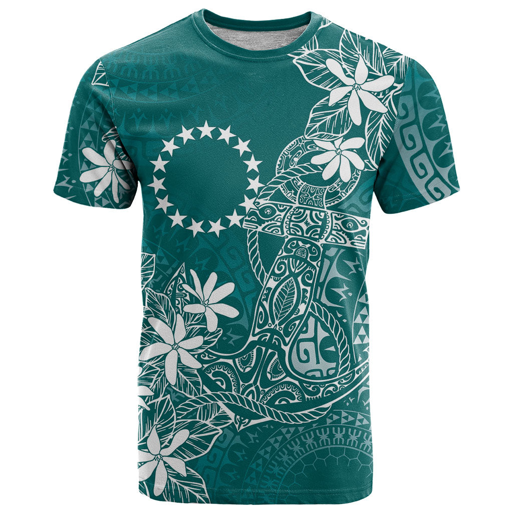 Teal Kuki Airani Tapakau T Shirt Tribal Anchor Mix Tiare