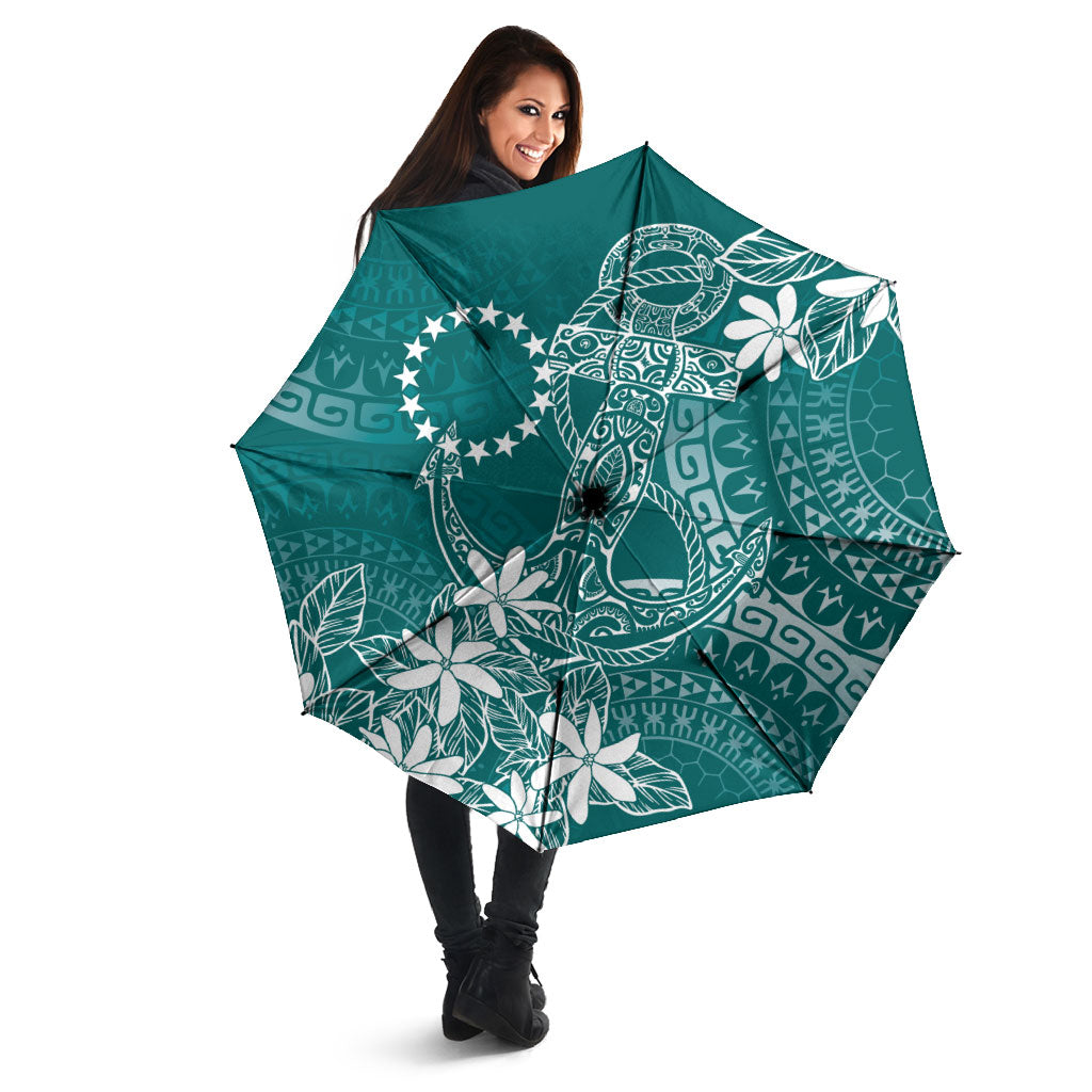 Teal Kuki Airani Tapakau Umbrella Tribal Anchor Mix Tiare