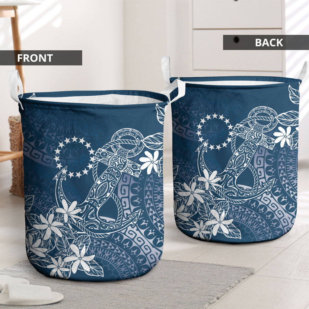 Navy Kuki Airani Tapakau Laundry Basket Tribal Anchor Mix Tiare