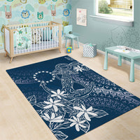 Navy Kuki Airani Tapakau Area Rug Tribal Anchor Mix Tiare