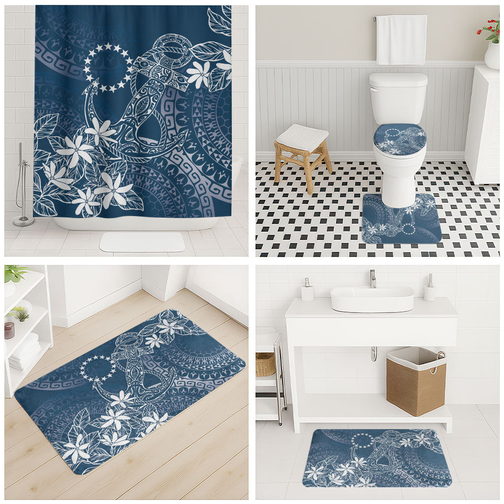 Navy Kuki Airani Tapakau Bathroom Set Tribal Anchor Mix Tiare