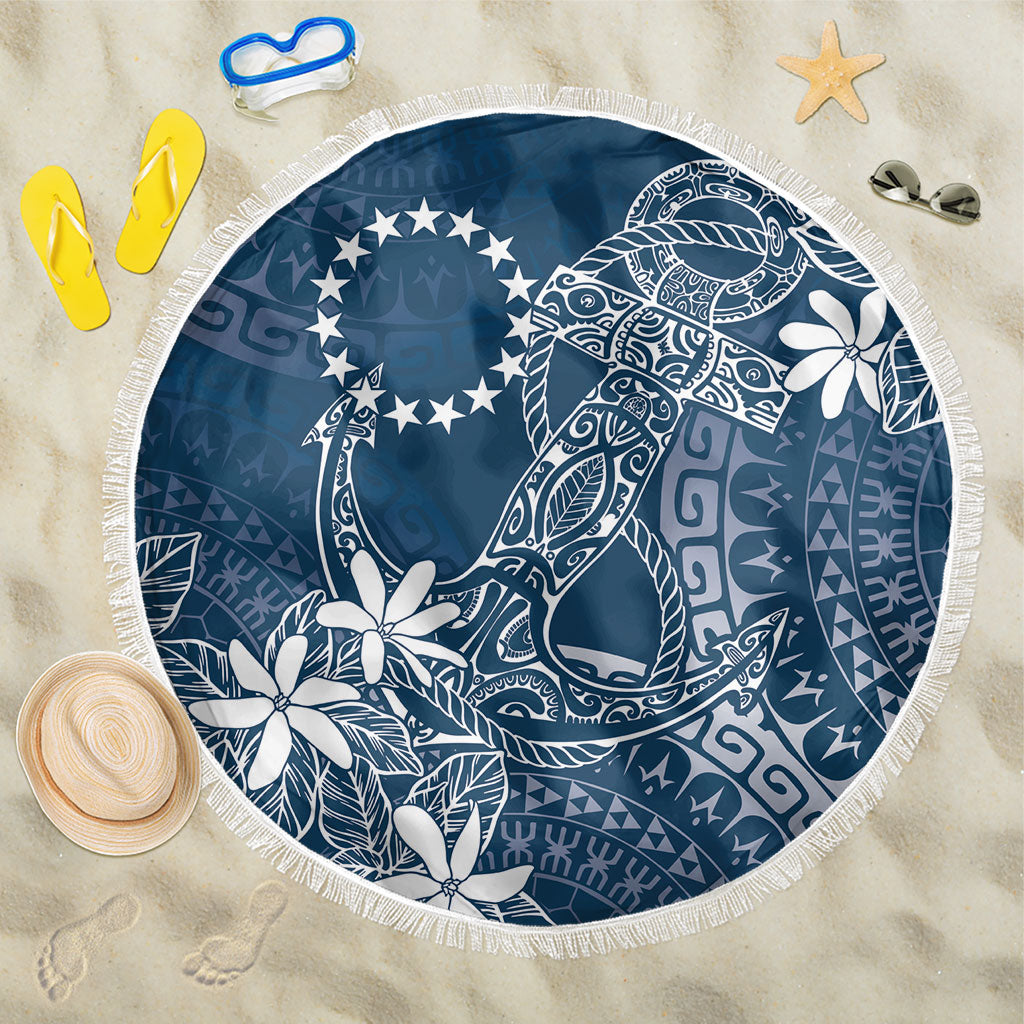 Navy Kuki Airani Tapakau Beach Blanket Tribal Anchor Mix Tiare