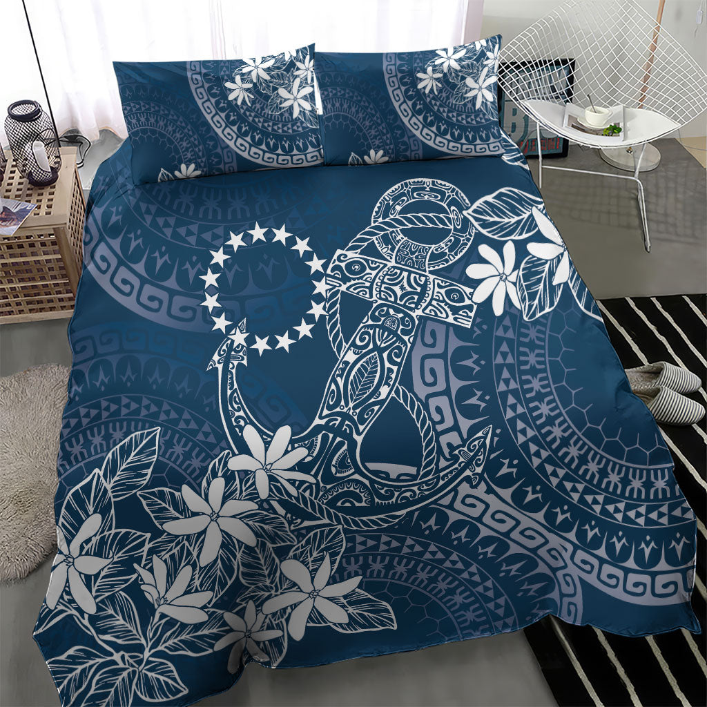 Navy Kuki Airani Tapakau Bedding Set Tribal Anchor Mix Tiare