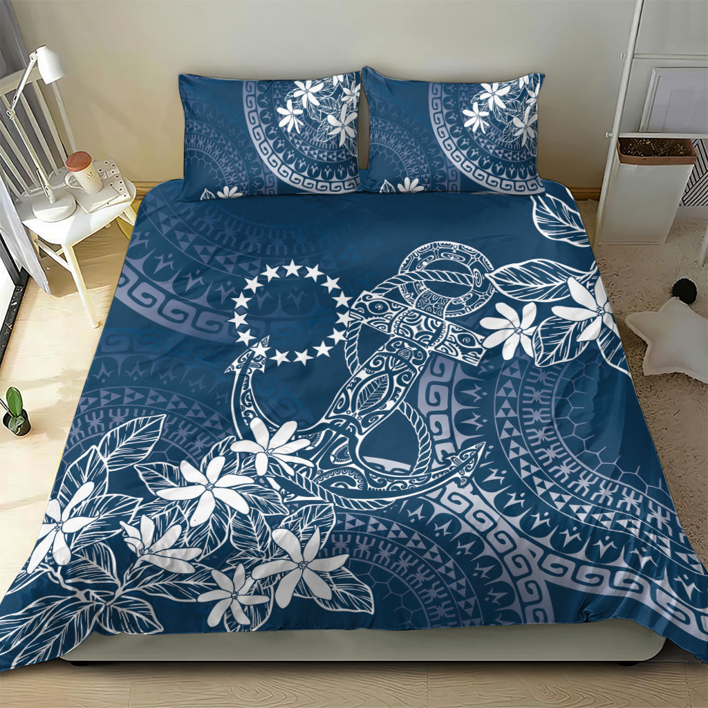 Navy Kuki Airani Tapakau Bedding Set Tribal Anchor Mix Tiare