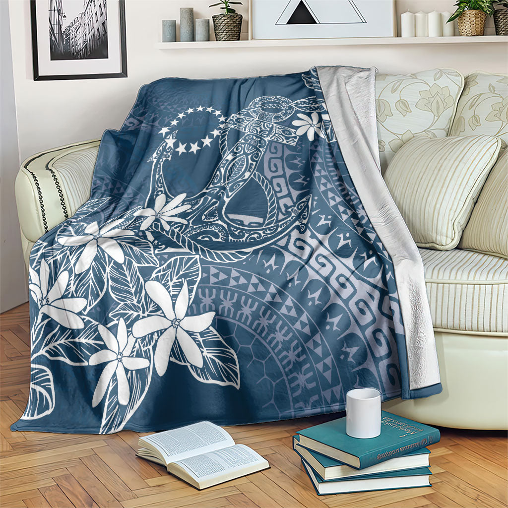 Navy Kuki Airani Tapakau Blanket Tribal Anchor Mix Tiare