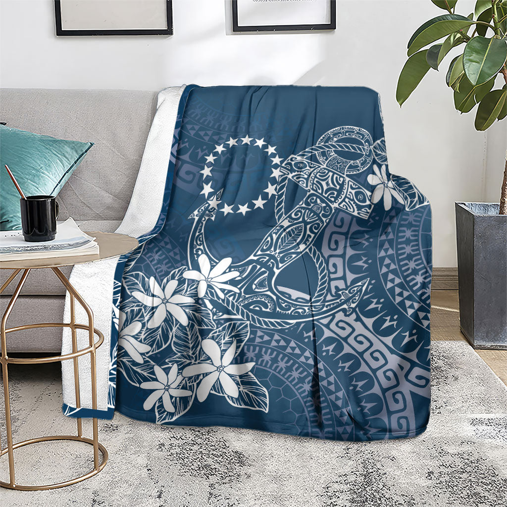 Navy Kuki Airani Tapakau Blanket Tribal Anchor Mix Tiare