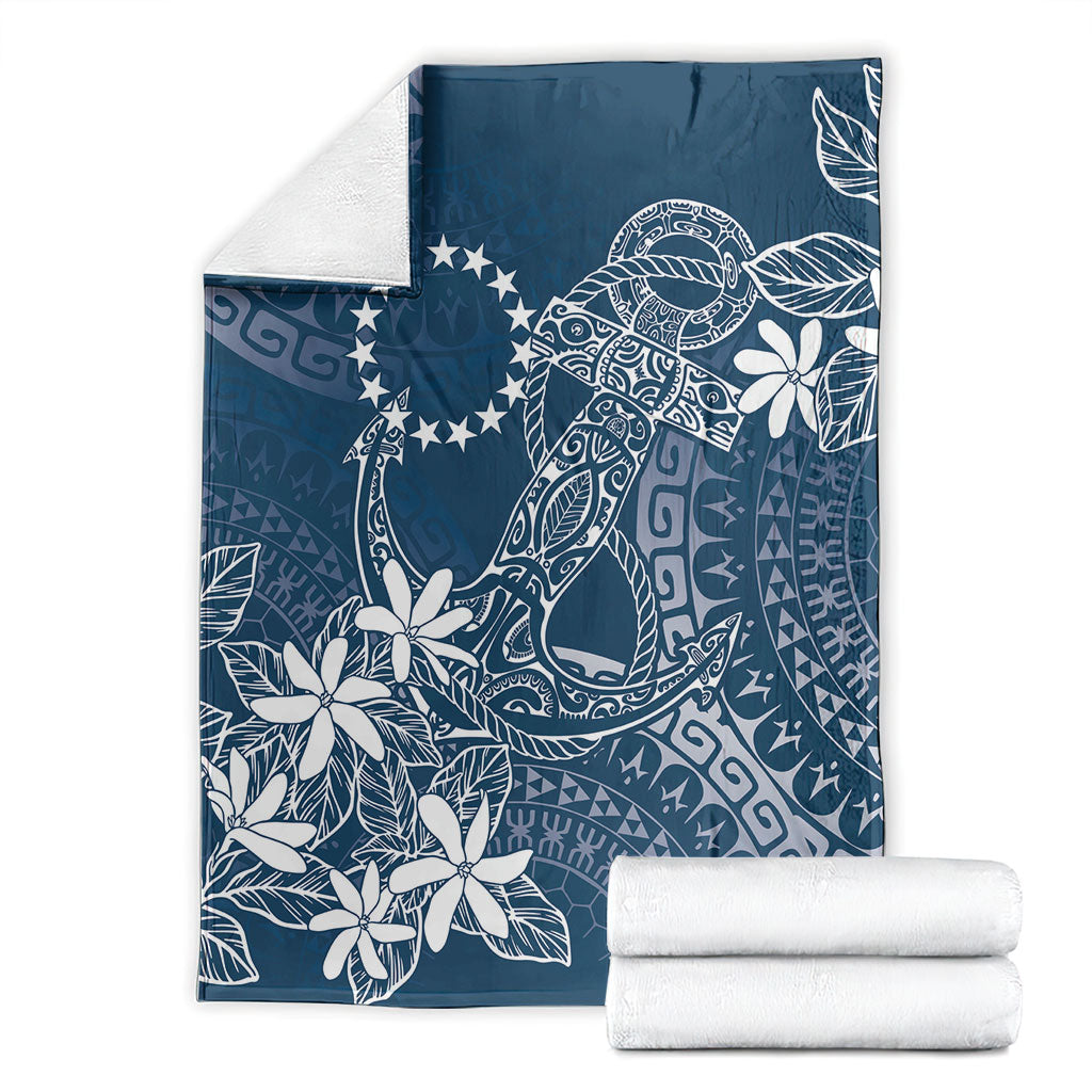 Navy Kuki Airani Tapakau Blanket Tribal Anchor Mix Tiare