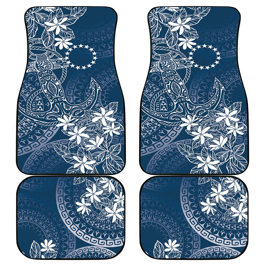 Navy Kuki Airani Tapakau Car Mats Tribal Anchor Mix Tiare LT7 - Polynesian Pride