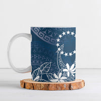 Navy Kuki Airani Tapakau Ceramic Mug Tribal Anchor Mix Tiare