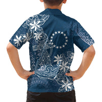 Navy Kuki Airani Tapakau Family Matching Summer Maxi Dress and Hawaiian Shirt Tribal Anchor Mix Tiare LT7 - Polynesian Pride