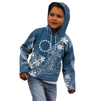 Navy Kuki Airani Tapakau Kid Hoodie Tribal Anchor Mix Tiare