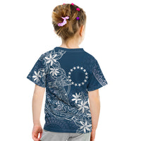 Navy Kuki Airani Tapakau Kid T Shirt Tribal Anchor Mix Tiare