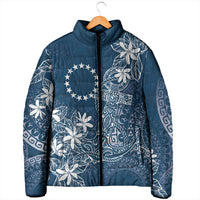 Navy Kuki Airani Tapakau Padded Jacket Tribal Anchor Mix Tiare