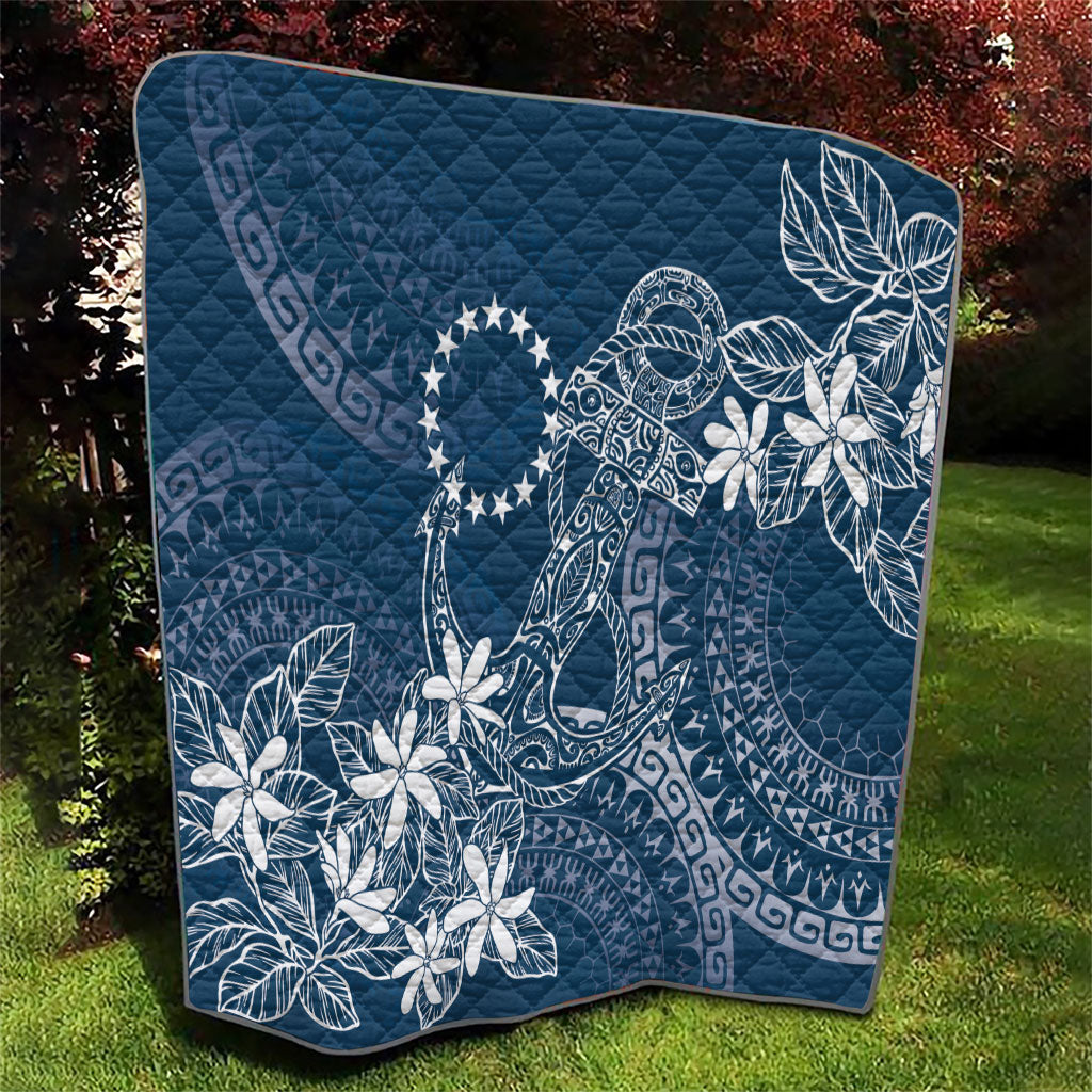 Navy Kuki Airani Tapakau Quilt Tribal Anchor Mix Tiare
