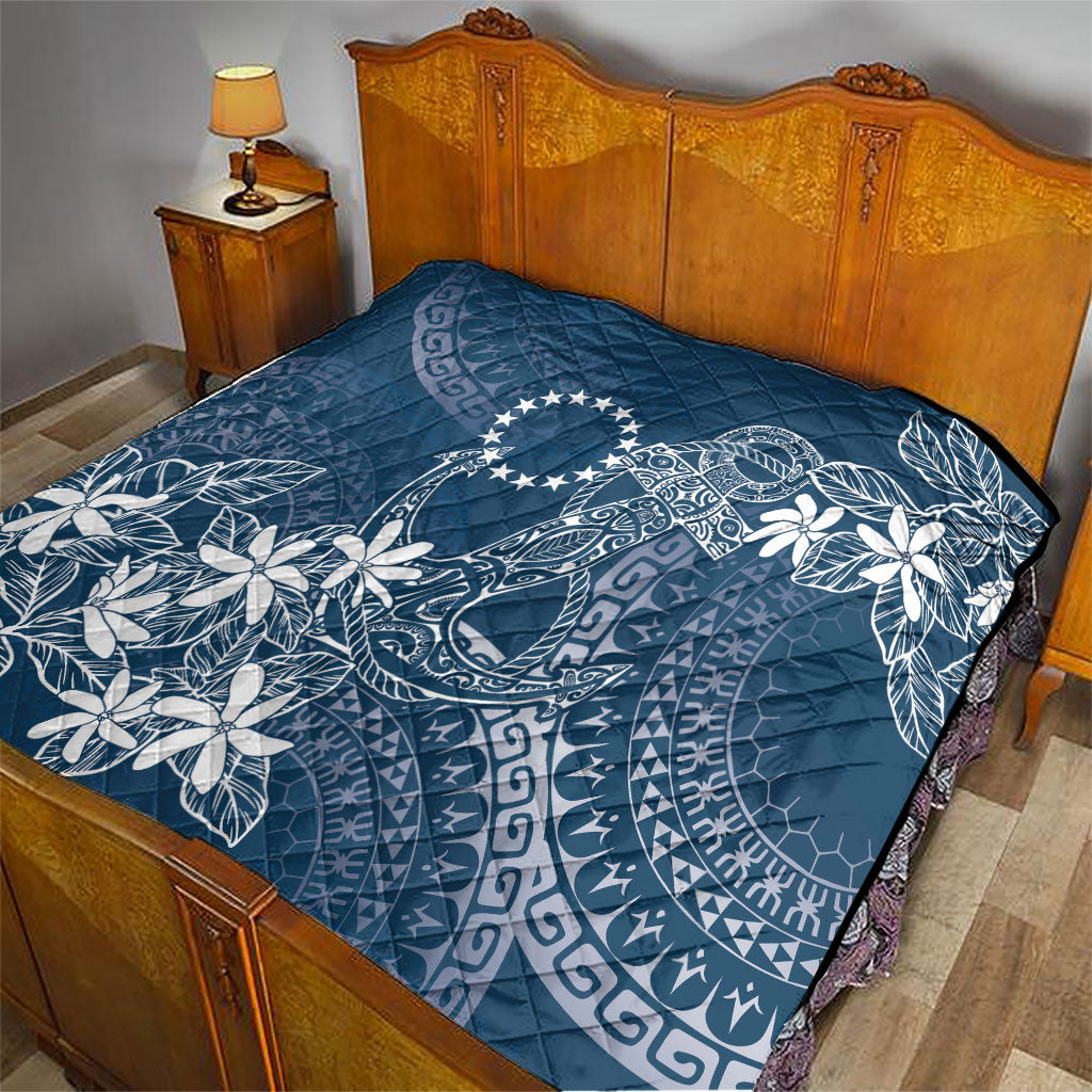 Navy Kuki Airani Tapakau Quilt Tribal Anchor Mix Tiare