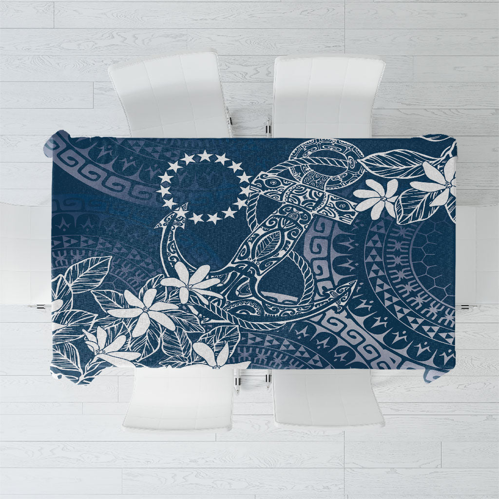 Navy Kuki Airani Tapakau Tablecloth Tribal Anchor Mix Tiare