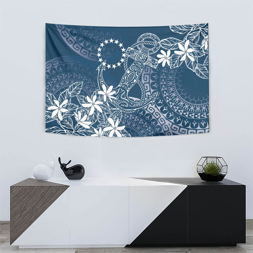 Navy Kuki Airani Tapakau Tapestry Tribal Anchor Mix Tiare