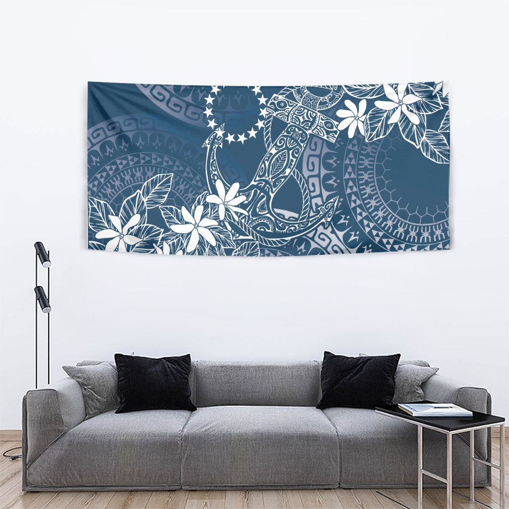 Navy Kuki Airani Tapakau Tapestry Tribal Anchor Mix Tiare