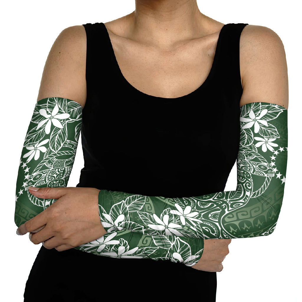 Sage Green Kuki Airani Tapakau Arm Sleeves Tribal Anchor Mix Tiare