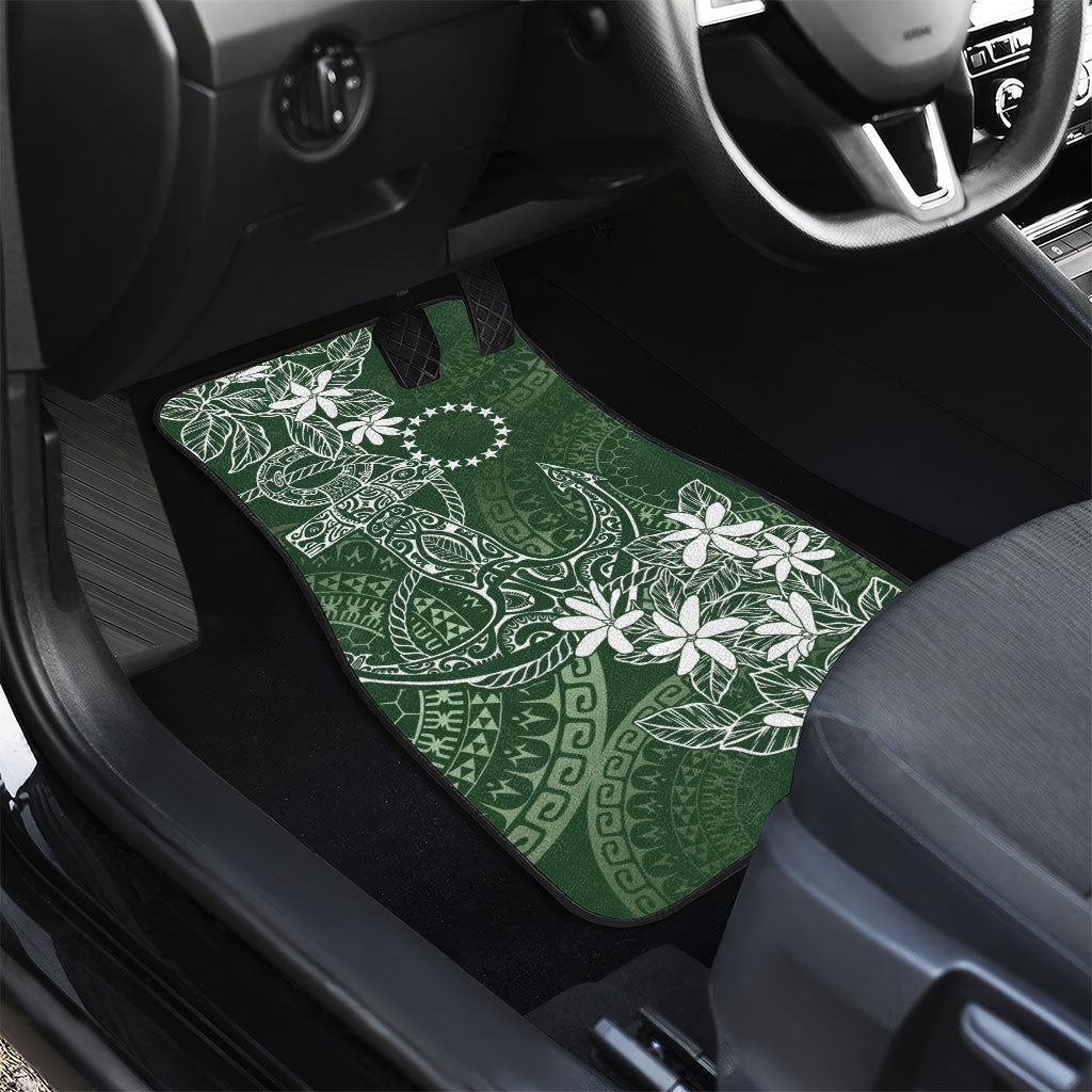 Sage Green Kuki Airani Tapakau Car Mats Tribal Anchor Mix Tiare